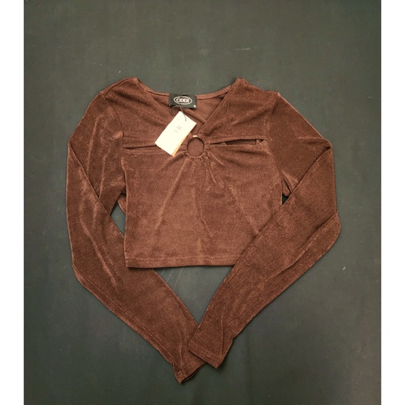 Cider Tops - Brown cider crop top